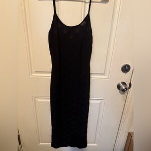 Fashion Nova Black Sexy, Crisscross Mesh Dress (Christina Mesh Midi Dress)